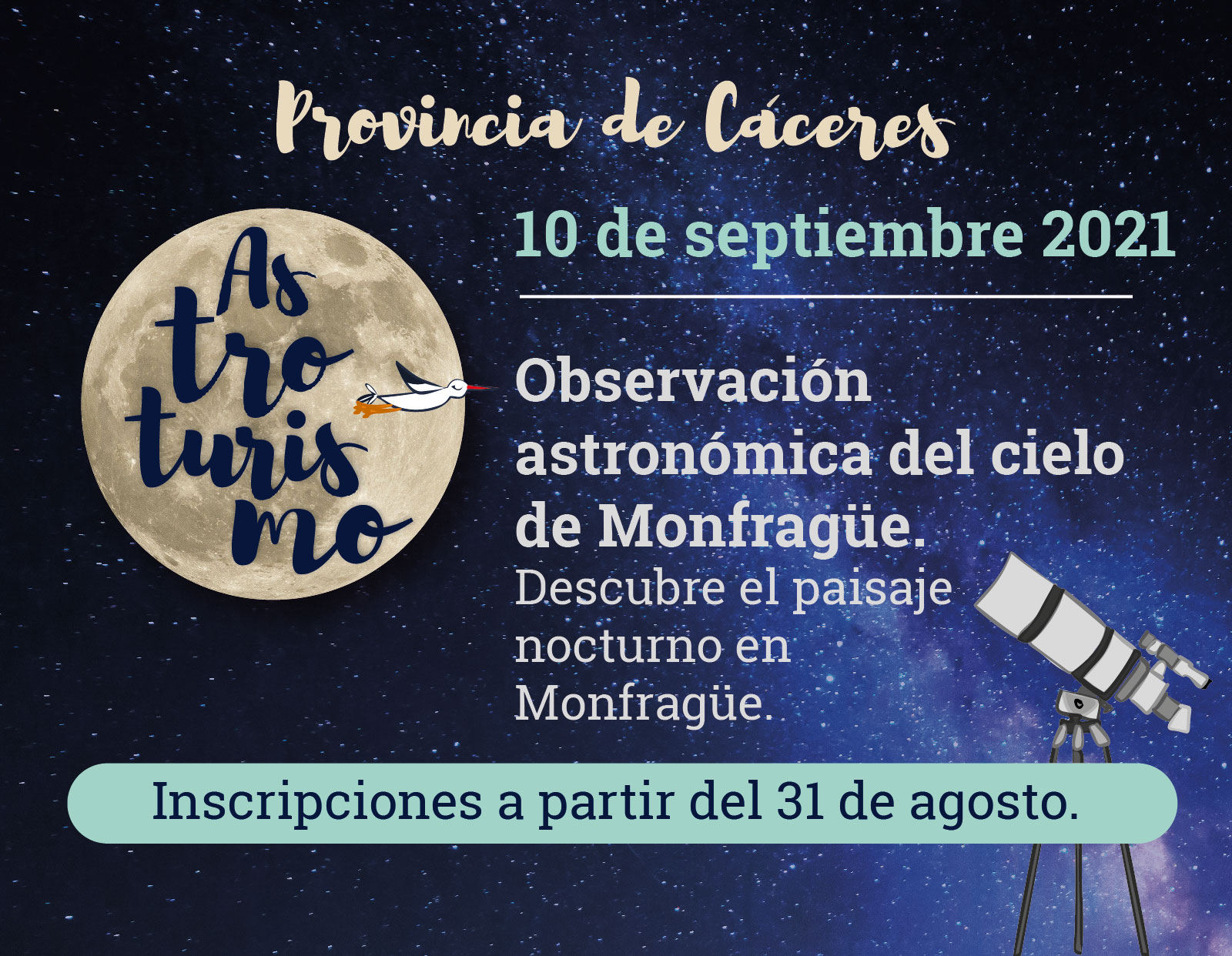 astrocaceres 31 de agosto